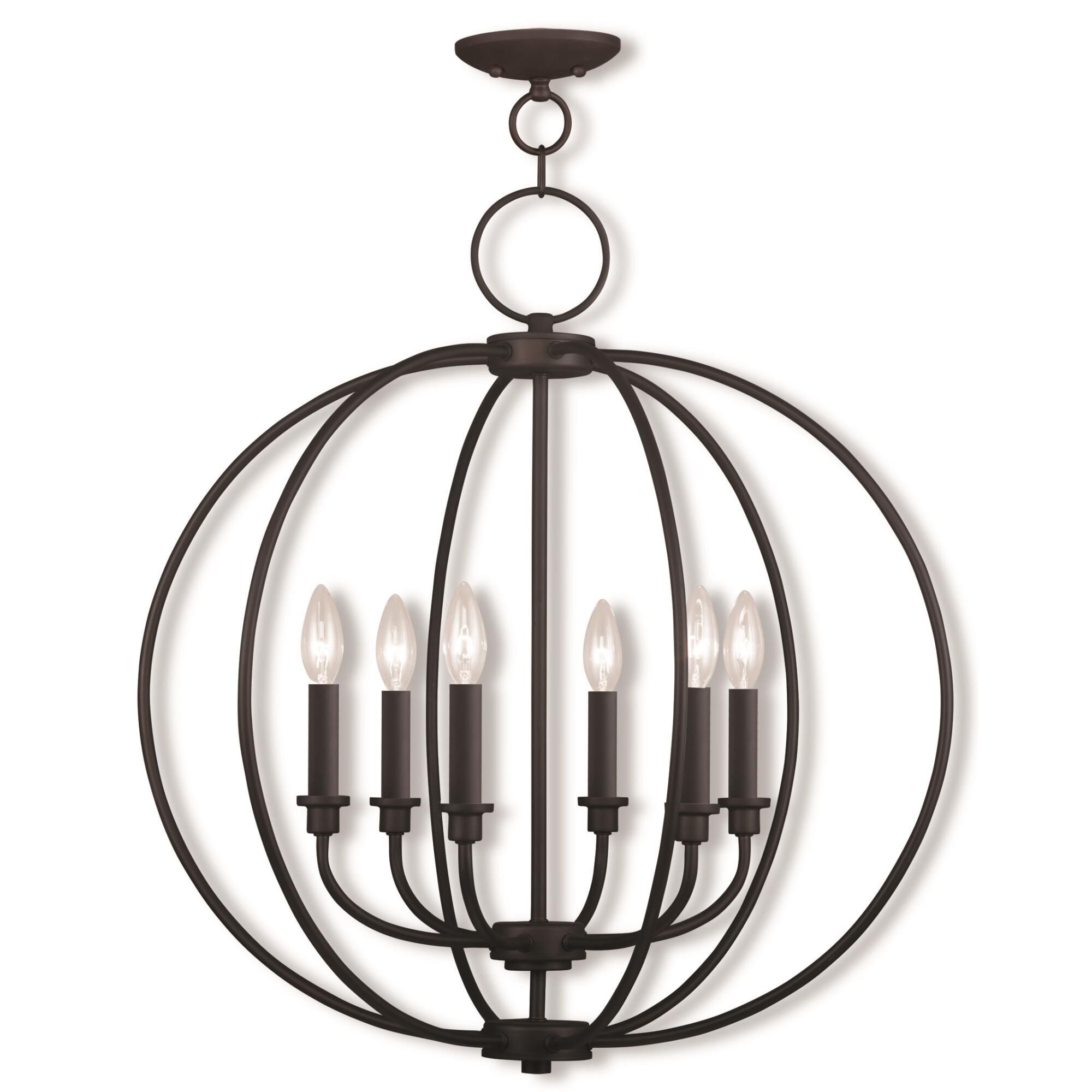 Milania 25 Inch 6 Light Chandelier by Livex Lighting